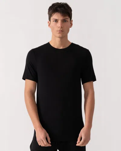 Hugo Boss Rn Bamboo 3-pack Mens T-shirts In Black