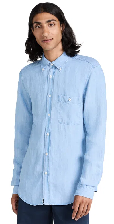 Hugo Boss Roan Button Down Shirt Open Blue