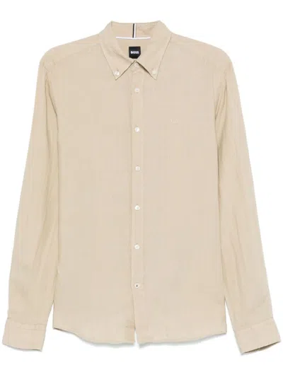 Hugo Boss Roan Shirt In Neutrals