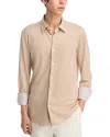 Hugo Boss Roan Slim Fit Stretch Button-front Shirt In Neutral