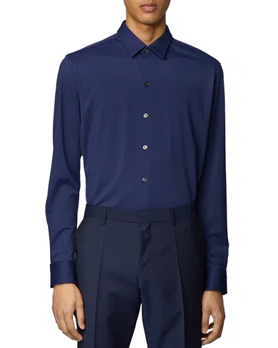 Hugo Boss Robbie Regular Fit Shirt In Dark Blue
