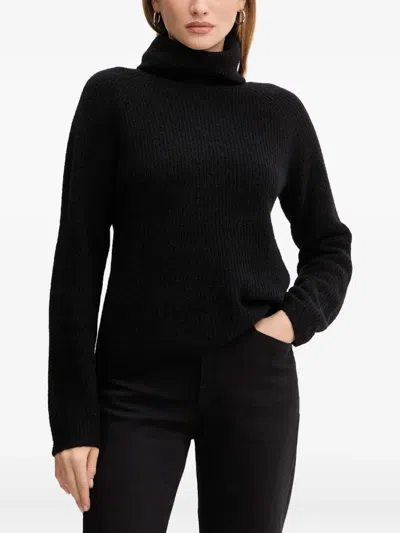 Hugo Boss Roll-neck Sweater In Black