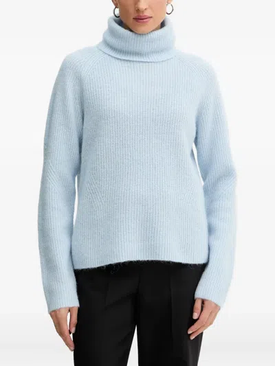 Hugo Boss Roll-neck Sweater In Blue
