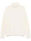 Hugo Boss Roll-neck Sweater In Neutrals