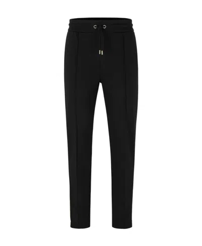 Hugo Boss Rolling-edged Sweatpants In Black