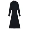 Hugo Boss Rollneck Sweater Dress In Virgin Wool In Black