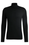 Hugo Boss Rollneck Sweater In Cashmere In Black