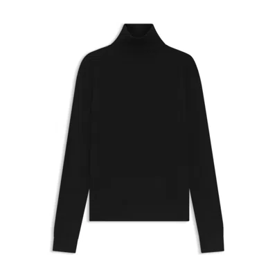 Hugo Boss Rollneck Sweater In Merino Wool In Black