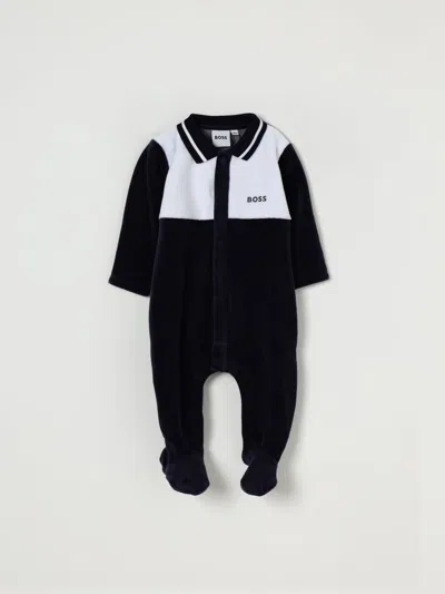 HUGO BOSS ROMPER BOSS KIDS COLOR NAVY,436211045
