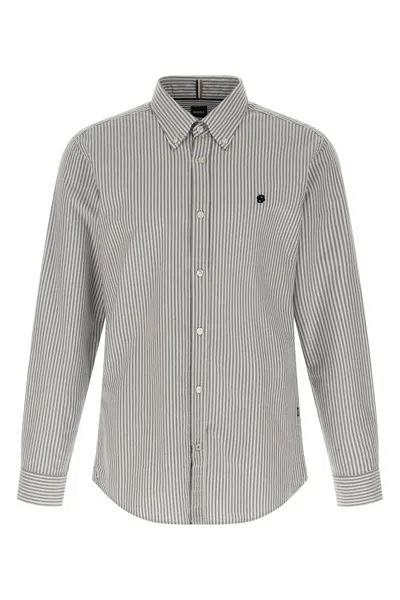 Hugo Boss Striped Shirt In Multi
