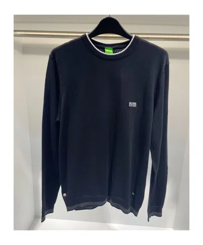 Hugo Boss Round-collar And Long-sleeved Sweater In Black