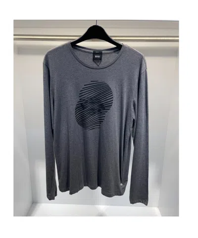 Hugo Boss Round Collar And Long-sleeved T-shirt In Black