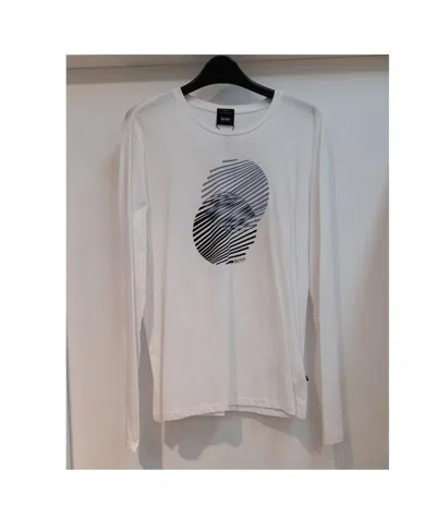 Hugo Boss Round Collar And Long-sleeved T-shirt In Gray