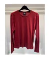 Hugo Boss Round Collar And Long-sleeved T-shirt In Red