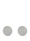 Hugo Boss Round-cut Cufflinks In Metallic