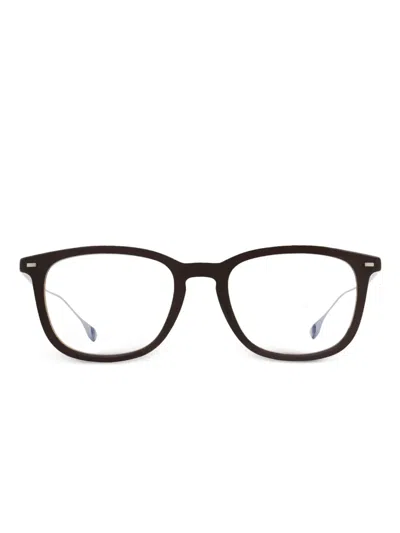 Hugo Boss Round-frame Glasses In Braun