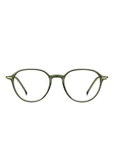 Hugo Boss Round-frame Glasses In Green