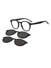 Hugo Boss Round-frame Sunglasses In Black