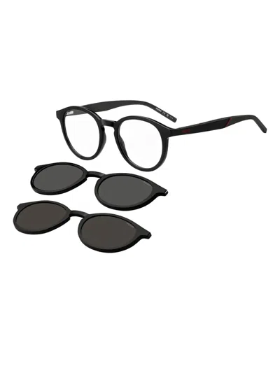 Hugo Boss Round-frame Sunglasses In Black