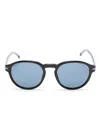 Hugo Boss Round-frame Sunglasses In Black