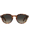 Hugo Boss Round-frame Sunglasses In Braun