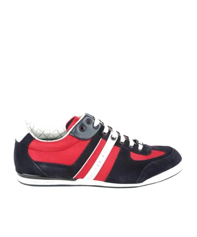 Hugo Boss Round Head Lace Low-cut Skate Shoes In Black