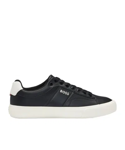 Hugo Boss Round Head Low-cut Casual Shoes In Black
