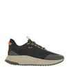 Hugo Boss Dark Breathable Sneakers With Orange Details Ttnm Evo Runn Rsgtx In Black