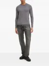 Hugo Boss Round-neck Long-sleeve Sweater In Multi