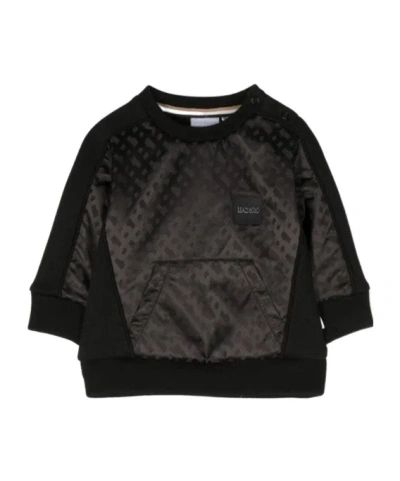 Hugo Boss Round-neck Sweater In Black