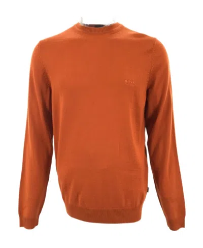 Hugo Boss Round Neck Sweater In Brown