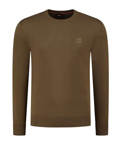 Hugo Boss Round Neck Sweater In Green