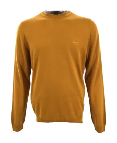 Hugo Boss Round Neck Sweater In Orange