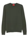 Hugo Boss Round-neck Sweatshirt In Green