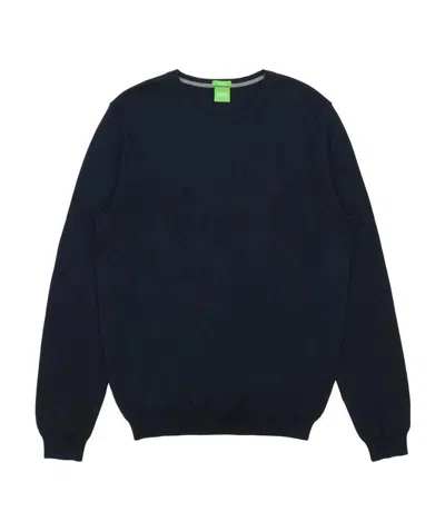 Hugo Boss Round-necked Logo Sweater In Black