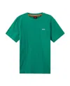 Hugo Boss Round-necked Logo T-shirt In Green