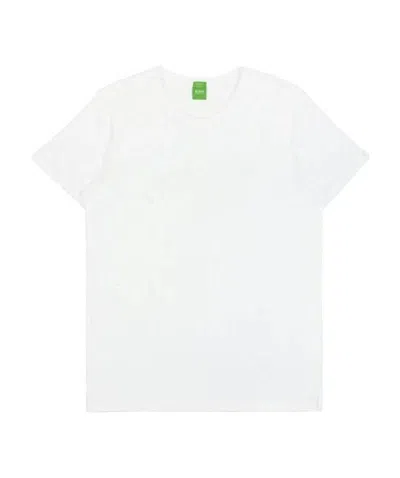 Hugo Boss Round-necked Logo T-shirt In White