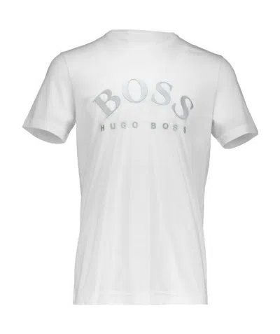 Hugo Boss Round-necked Logo T-shirt In White