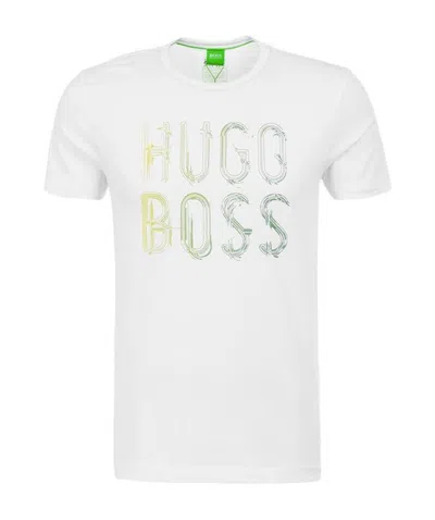 Hugo Boss Round-necked Logo T-shirt In White