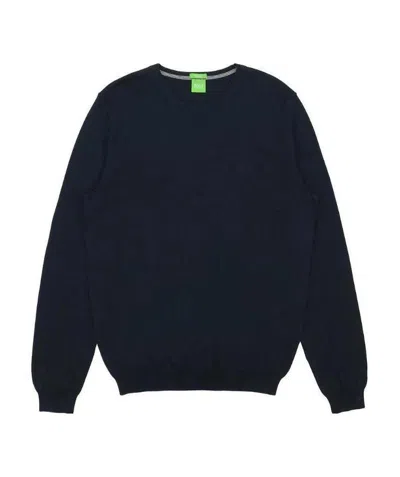 Hugo Boss Round-necked Sweater In Black