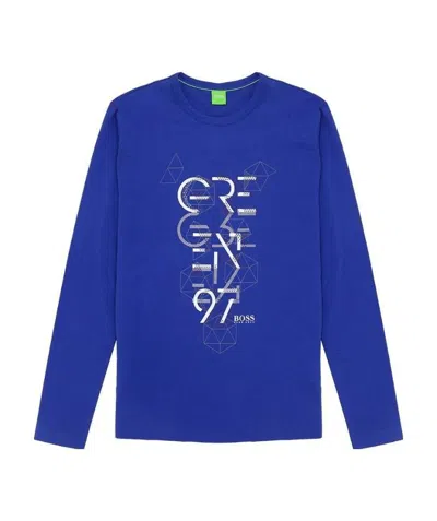 Hugo Boss Round-necked T-shirt In Blue