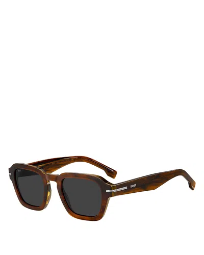Hugo Boss Round Sunglasses, 49mm In Brown