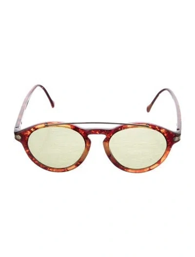 Pre-owned Hugo Boss Round Tinted Sunglasses In Brown