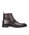 Hugo Boss Round Toe Ankle Boots In Black