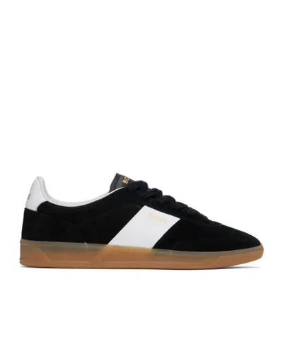 Hugo Boss Round Toe Low-top Casual Shoes In Black