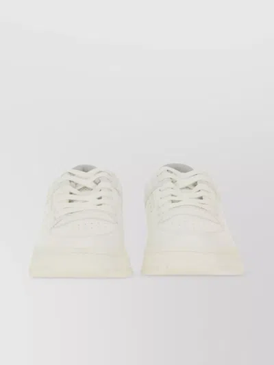 Hugo Boss Round Toe Perforated Sneakers Rubber Sole