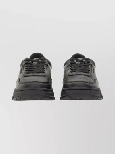 HUGO BOSS ROUND TOE RUBBER SOLE SNEAKERS