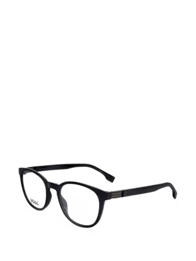 Hugo Boss Round-frame Glasses In Blue