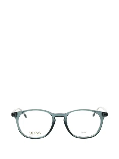 Hugo Boss Round-frame Glasses In Blue