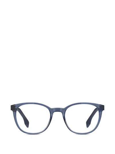 Hugo Boss Round-frame Glasses In Neutral